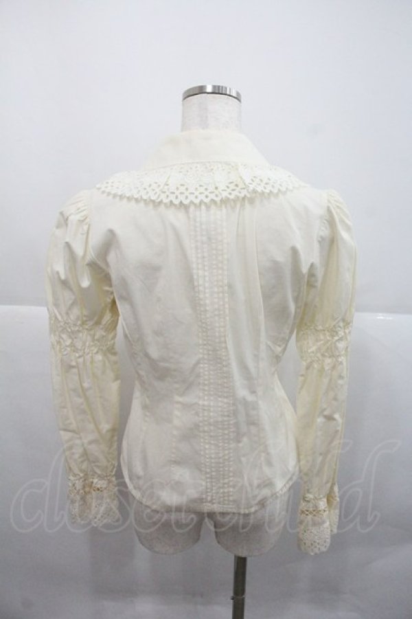 画像3: BABY,THE STARS SHINE BRIGHT / 後ろピンタック長袖リボンタイ付ブラウス  キナリ I-25-12-22-012-BA-BL-SA-ZI (3)