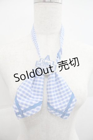画像: Hoshibako Works / MARION CREPES ×HoshibakoWorks ギンガムチェックリボンタイ  青チェック I-25-12-22-113-LO-ZA-SA-ZI