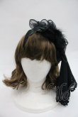 画像2: h.NAOTO / シフォンフラワー羽根カチューシャ  黒 I-25-12-22-115-HN-AC-SA-ZI (2)