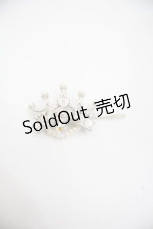 画像: BABY,THE STARS SHINE BRIGHT / ローズリボンティアラヘアピン  シルバー I-25-12-22-117-BA-AC-SA-ZI