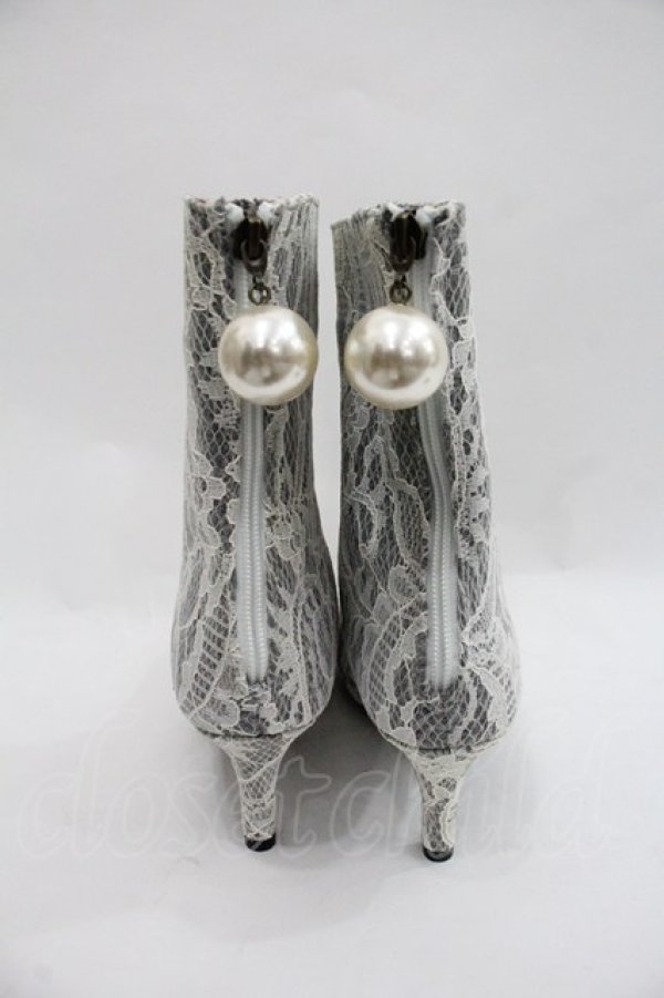 画像2: axes femme / 総レースミドルブーツ L ホワイト I-25-12-22-122-AX-SH-TE-ZI (2)