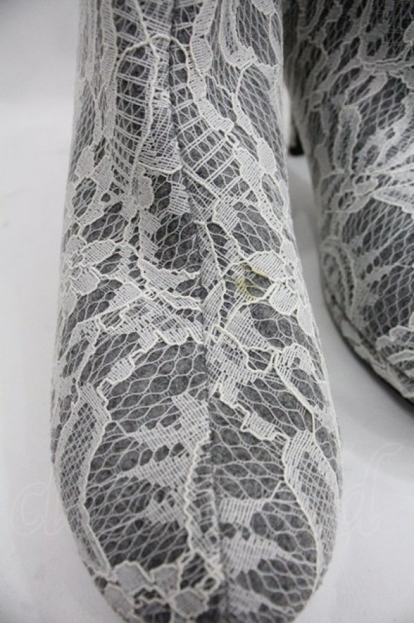 画像4: axes femme / 総レースミドルブーツ L ホワイト I-25-12-22-122-AX-SH-TE-ZI (4)