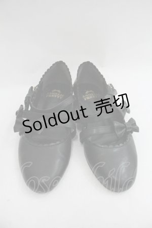 画像: Angelic Pretty / お散歩リボンシューズ S 黒 I-25-12-22-124-AP-SH-SA-ZI