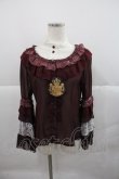 画像1: ALICE and the PIRATES / 薔薇の葬列〜宵闇に咲くアリア〜柄フューネラルローズブラウス  ボルドー I-25-12-22-014-PA-BL-SA-ZI (1)