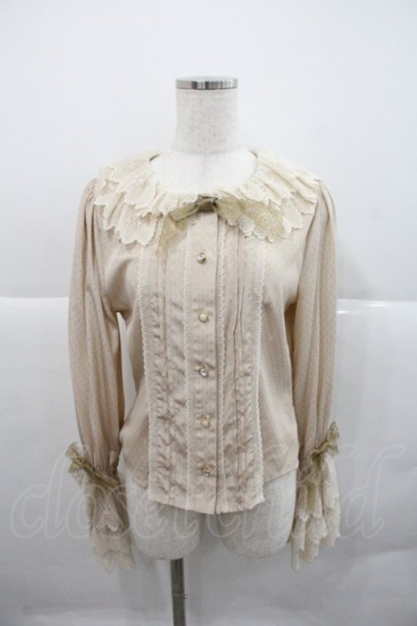 画像1: BABY,THE STARS SHINE BRIGHT / 天国の鍵ミネルヴァブラウス  ブラウン I-25-12-22-017-BA-BL-SA-ZI (1)