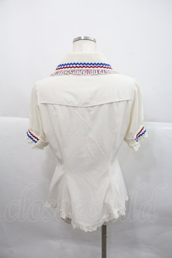 画像2: Hoshibako Works / MARION CREPES ×HoshibakoWorks トリコロールブラウス  アイボリー I-25-12-22-018-LO-BL-SA-ZI (2)