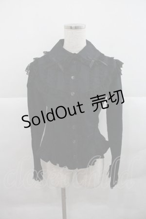 画像: Angelic Pretty / リボン襟ピンタックブラウス(旧タグ)  黒 I-25-12-22-019-AP-BL-SA-ZI