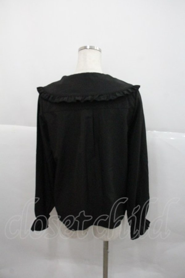 画像2: axes femme POETIQUE / ピンタックリボン丸襟ブラウス Ｍ ブラック I-25-12-22-020-AX-BL-TE-ZI (2)