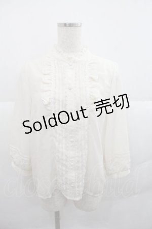 画像: axes femme / ピンタック七分袖ブラウス F 生成り I-25-12-22-023-AX-BL-TE-ZI