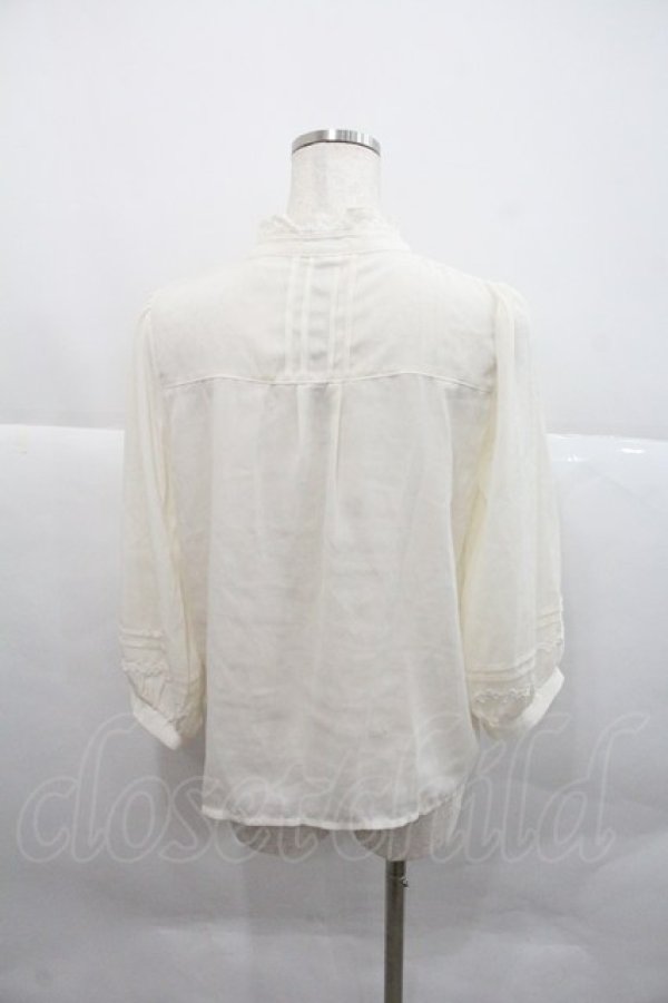 画像2: axes femme / ピンタック七分袖ブラウス F 生成り I-25-12-22-023-AX-BL-TE-ZI (2)