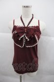 画像1: axes femme / ホルター付BIGリボンキャミ  ボルドー I-25-12-22-024-AX-TO-SA-ZI (1)