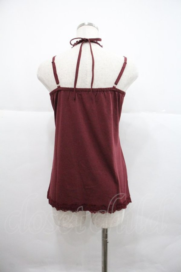 画像2: axes femme / ホルター付BIGリボンキャミ  ボルドー I-25-12-22-024-AX-TO-SA-ZI (2)