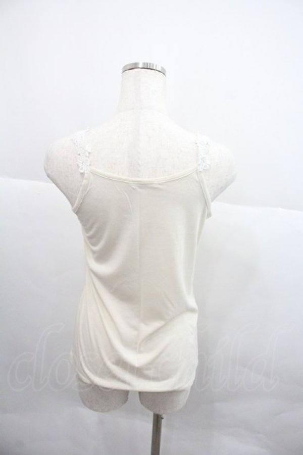 画像2: axes femme / 花モチーフタンクトップ  アイボリー I-25-12-22-025-AX-TO-SA-ZI (2)