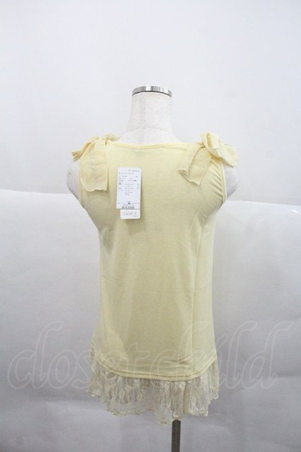 画像2: axes femme / 肩リボンロングタンク M イエロー I-25-12-22-028-AX-TO-SA-ZI (2)