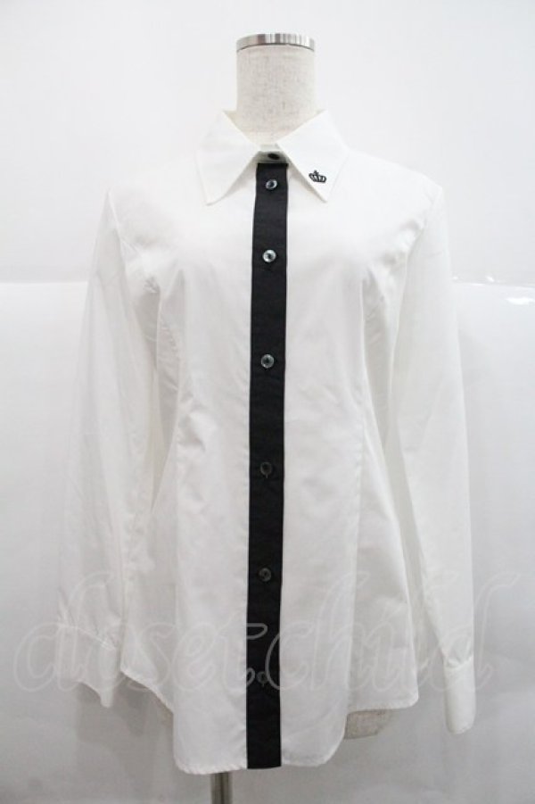 画像1: GOLD SEAL / 襟王冠刺繍ブラウス M ホワイト I-25-12-22-035-GO-BL-SA-ZI (1)