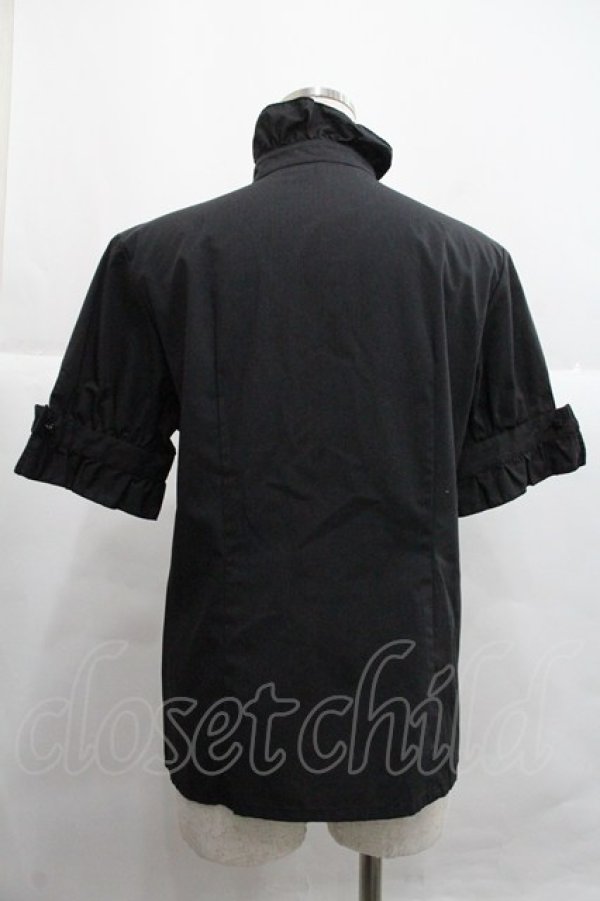 画像2: MIHO MATSUDA / スタンドカラーフリルブラウス M ブラック I-25-12-22-036-GO-BL-SA-ZI (2)