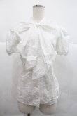 画像1: MIHO MATSUDA / ボウタイ半袖ブラウス M ホワイト I-25-12-22-038-GO-BL-SA-ZI (1)