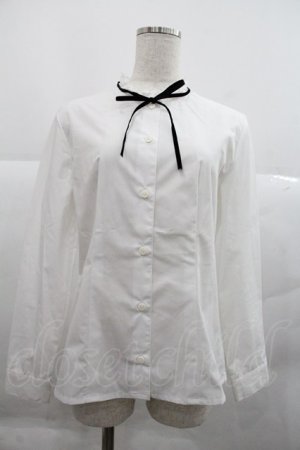 画像: MIHO MATSUDA / 綿レースリボンタイブラウス M ホワイト I-25-12-22-039-GO-BL-SA-ZI