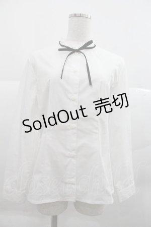 画像: MIHO MATSUDA / 綿レースリボンタイブラウス M ホワイト I-25-12-22-039-GO-BL-SA-ZI