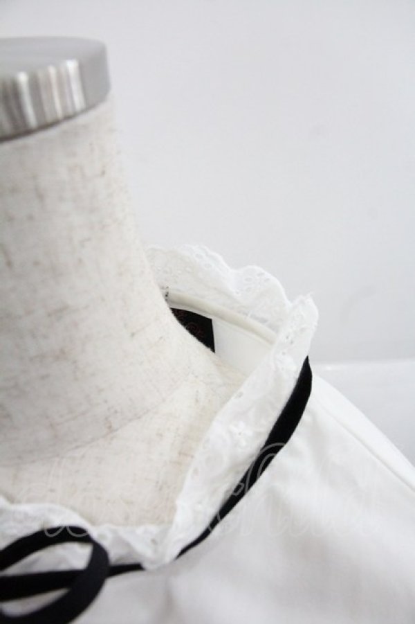 画像3: MIHO MATSUDA / 綿レースリボンタイブラウス M ホワイト I-25-12-22-039-GO-BL-SA-ZI (3)