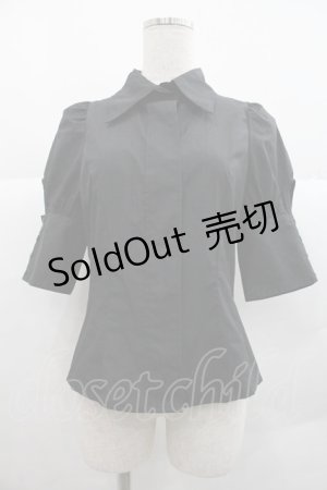 画像: MIHO MATSUDA / 5部袖ブラウス M ブラック I-25-12-22-040-GO-BL-SA-ZI