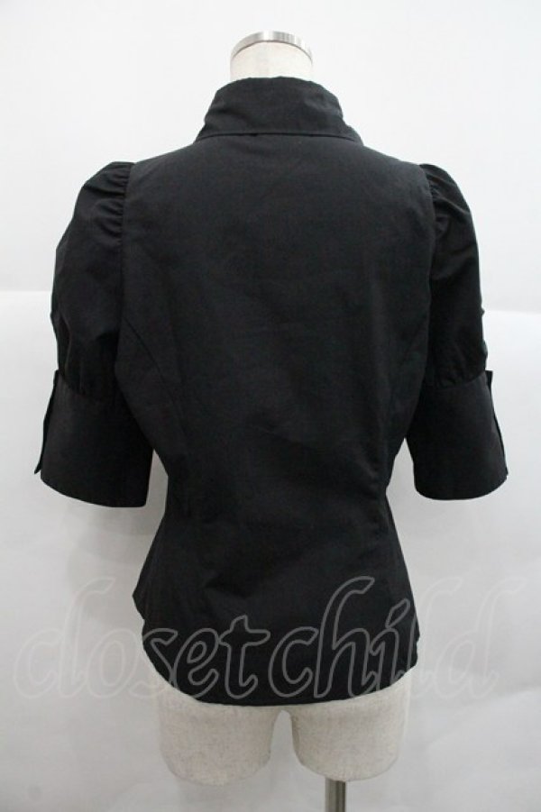 画像2: MIHO MATSUDA / 5部袖ブラウス M ブラック I-25-12-22-040-GO-BL-SA-ZI (2)