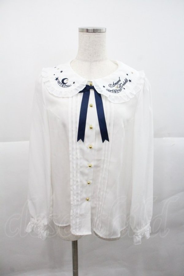 画像1: Amavel / 月と星のブラウス  白 I-25-12-22-005-CA-BL-SA-ZI (1)