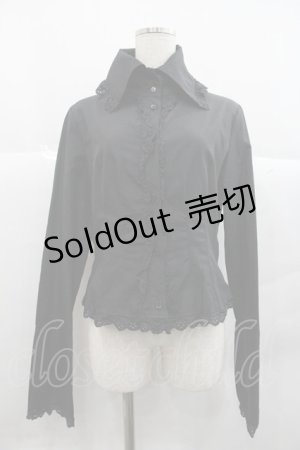 画像: MIHO MATSUDA / 綿レースブラウス  ブラック I-25-12-22-041-GO-BL-SA-ZI