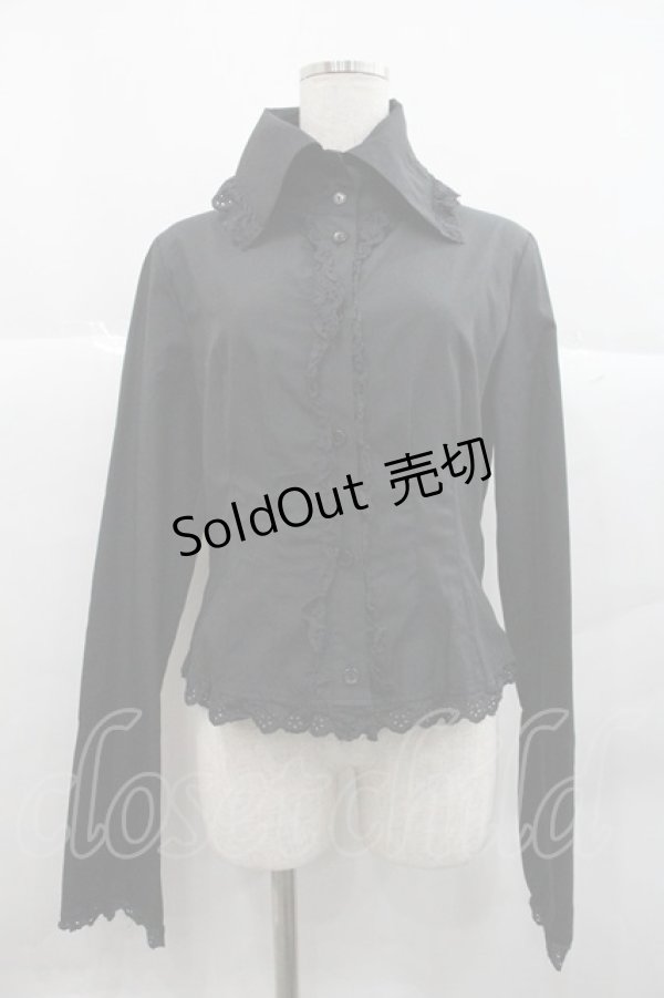 画像1: MIHO MATSUDA / 綿レースブラウス  ブラック I-25-12-22-041-GO-BL-SA-ZI (1)