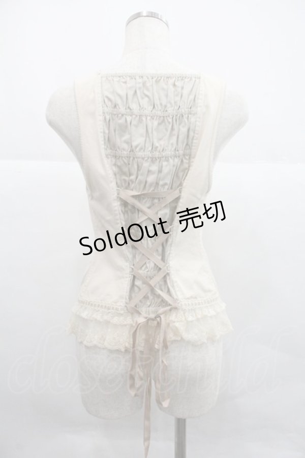 画像2: PINK HOUSE / フロントレースビスチェ  アイボリー I-25-12-22-044-LO-TO-SA-ZI (2)