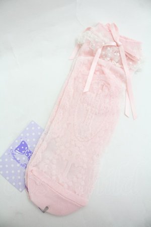 画像: Angelic Pretty / Dream Cross クルー丈ソックス  ピンク I-25-12-24-039-AP-ZA-SA-ZI