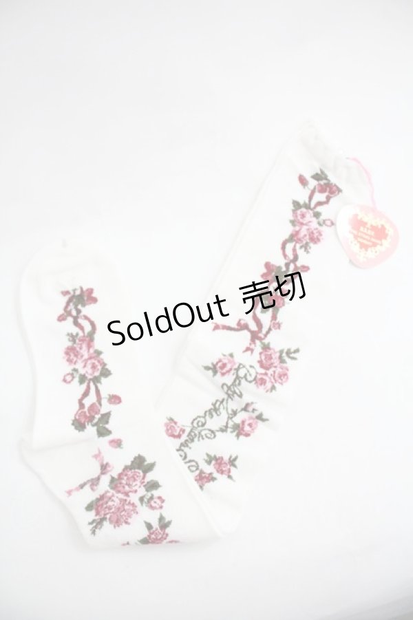 画像1: BABY,THE STARS SHINE BRIGHT / スウィーティーギンガムボーダー柄オーバーニー  白 I-25-12-24-041-BA-ZA-SA-ZI (1)