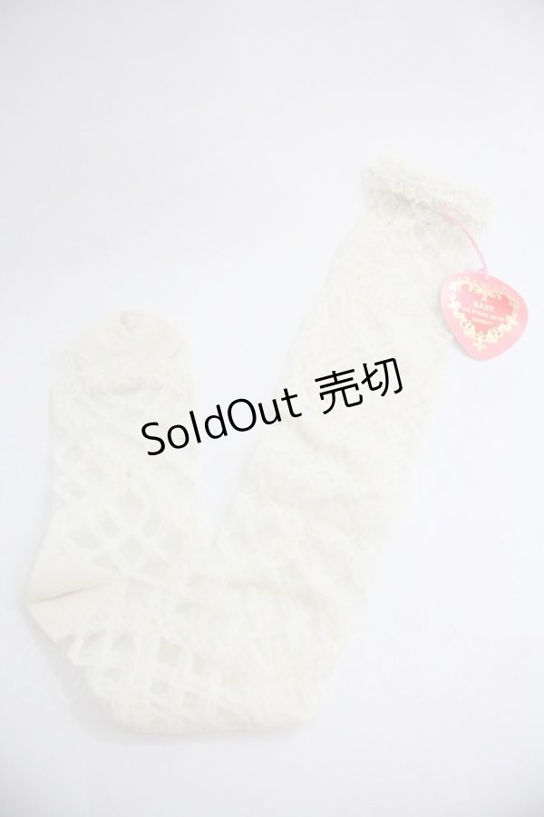 画像1: BABY,THE STARS SHINE BRIGHT / レーシィレースアップソックス  生成り I-25-12-24-043-BA-ZA-SA-ZI (1)