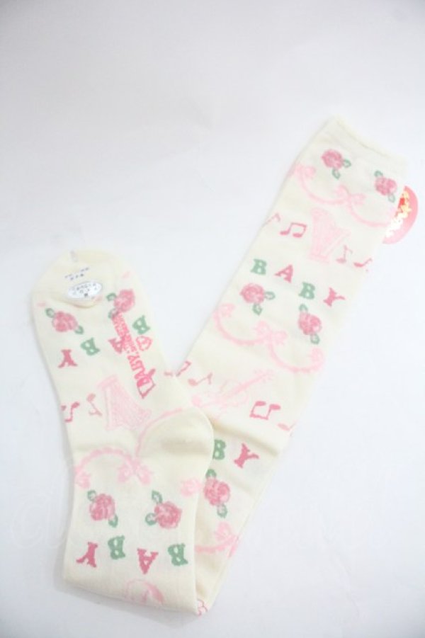 画像2: BABY,THE STARS SHINE BRIGHT / La La La ♪ Swing Furry Puppy柄オーバーニーソックス  キナリ I-25-12-24-045-BA-ZA-SA-ZI (2)