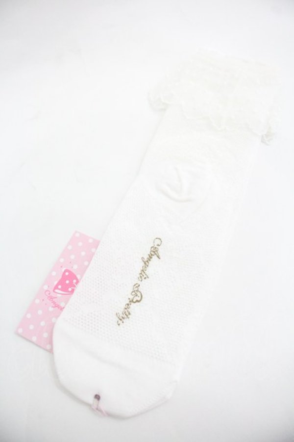 画像2: Angelic Pretty / Lacyクルー丈ソックス  白 I-25-12-24-047-AP-ZA-SA-ZI (2)