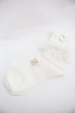 画像1: Angelic Pretty / Jewelryクルー丈ソックス  白 I-25-12-24-056-AP-ZA-SA-ZI (1)