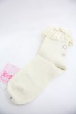 画像1: Angelic Pretty / プリンセスロゴクルー丈ソックス  生成り I-25-12-24-058-AP-ZA-SA-ZI (1)