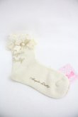 画像2: Angelic Pretty / プリンセスロゴクルー丈ソックス  生成り I-25-12-24-058-AP-ZA-SA-ZI (2)