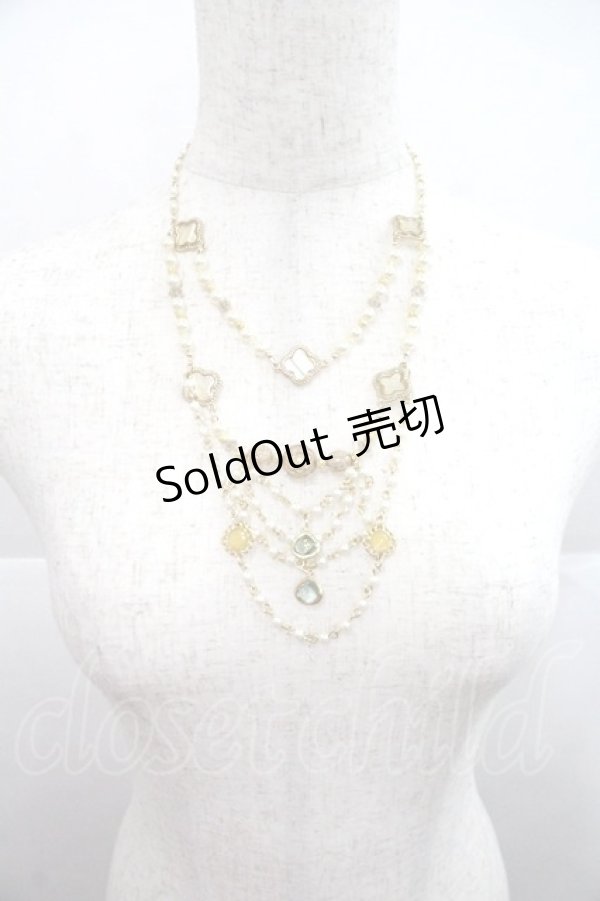 画像1: BABY,THE STARS SHINE BRIGHT / Voyage dans le temps  Belle Epoque の空の下 ネックレス  ゴールドＸ白 I-25-12-24-006-BA-AC-SA-ZI (1)