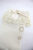 画像3: Angelic Pretty / プリンセスロゴクルー丈ソックス  生成り I-25-12-24-058-AP-ZA-SA-ZI (3)