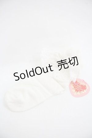 画像: BABY,THE STARS SHINE BRIGHT / Bichon Cirqueクルー丈ソックス  白 I-25-12-24-059-BA-ZA-SA-ZI
