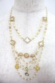 画像2: BABY,THE STARS SHINE BRIGHT / Voyage dans le temps  Belle Epoque の空の下 ネックレス  ゴールドＸ白 I-25-12-24-006-BA-AC-SA-ZI (2)