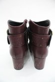 画像3: axes femme / バックル使いショートブーツ L ワイン I-25-12-24-061-AX-SH-SA-ZI (3)