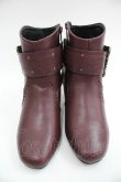 画像5: axes femme / バックル使いショートブーツ L ワイン I-25-12-24-061-AX-SH-SA-ZI (5)