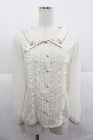 画像: axes femme POETIQUE / セーラー襟刺繍ブラウス M アイボリー I-25-12-24-072-AX-TO-TE-ZI