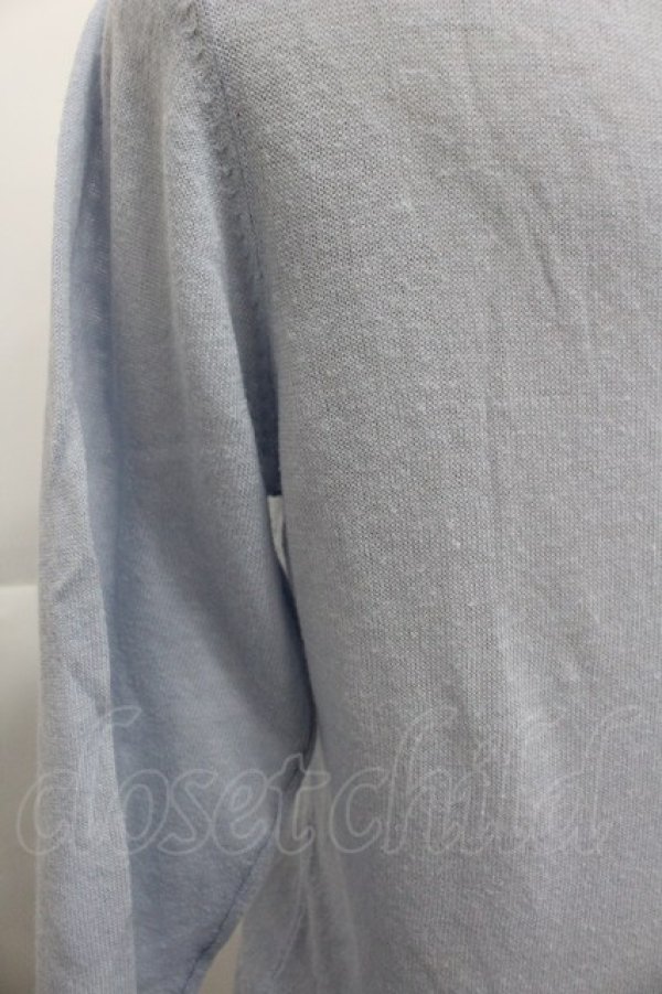 画像3: axes femme / BACKリボンカーディガン  サックス I-25-12-24-073-AX-TO-SA-ZI (3)