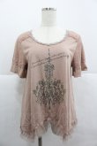 画像1: axes femme / シャンデリアptTシャツ M ピンク I-25-12-24-074-AX-TS-TE-ZI (1)