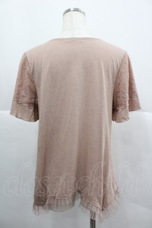 画像2: axes femme / シャンデリアptTシャツ M ピンク I-25-12-24-074-AX-TS-TE-ZI (2)