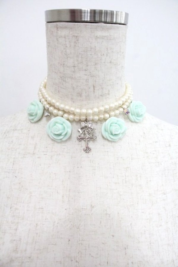 画像1: BABY,THE STARS SHINE BRIGHT / Juno’s Bouquet Rose チョーカー  ミント I-25-12-24-008-BA-AC-SA-ZI (1)