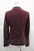 画像2: Ozz oneste / チャイナデザインハイネックZIPトップス  ボルドー I-25-12-24-079-OO-TO-SA-ZI (2)
